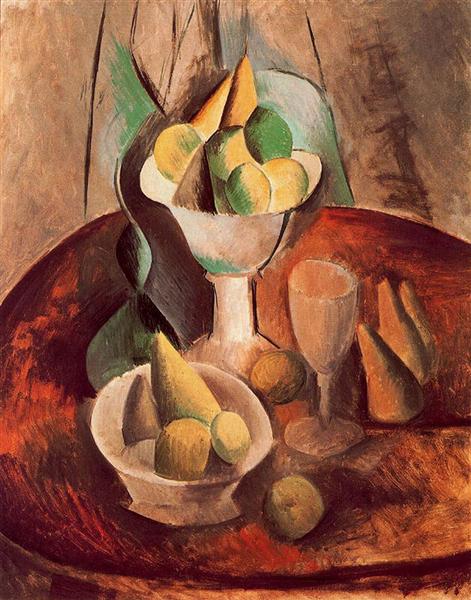 Pablo Picasso Classical Oil Paintings Fruit In A Vase